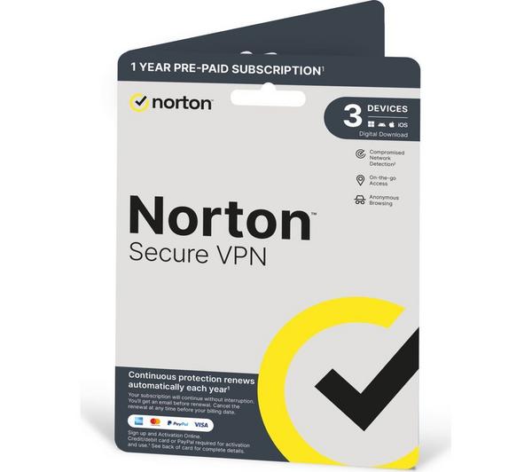 NORTON Secure VPN 2024 – 1 Year for 3 Devices
